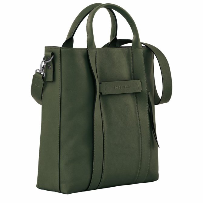 Men/Women Handbags | Longchamp Longchamp 3D L Tote Bag Khaki