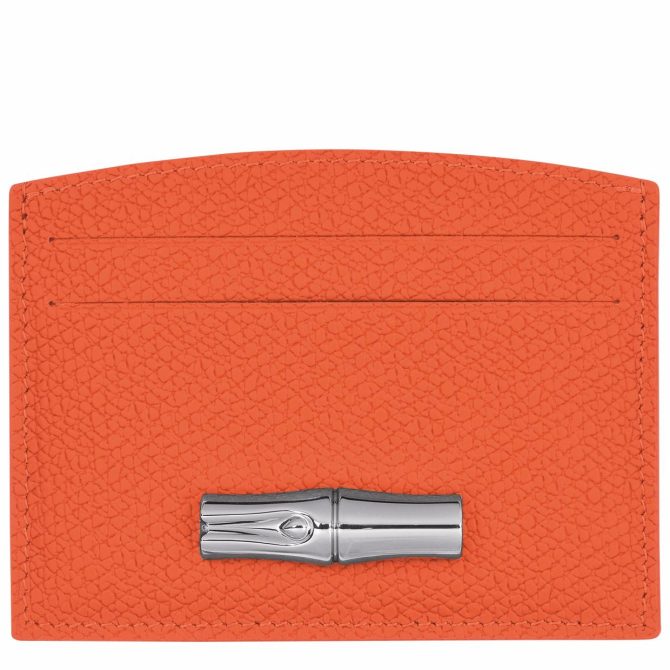 Women Cardholders & Coin Purses | Longchamp Le Roseau Card Holder Orange