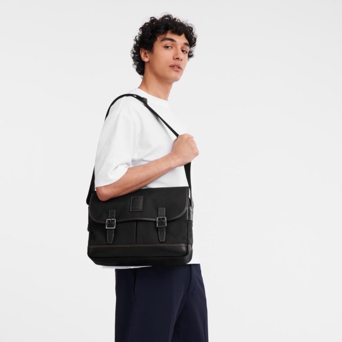 Men Crossbody Bags | Longchamp Boxford L Crossbody Bag Black