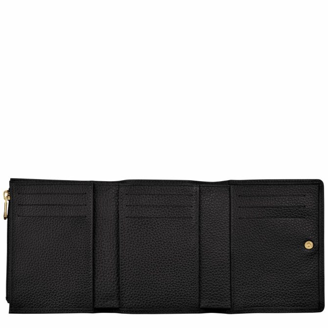 Men/Women Wallets | Longchamp Le Foulonné Wallet Black