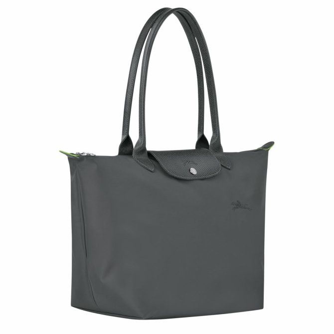 Women Shoulder Bags | Longchamp Le Pliage Green L Tote Bag Graphite