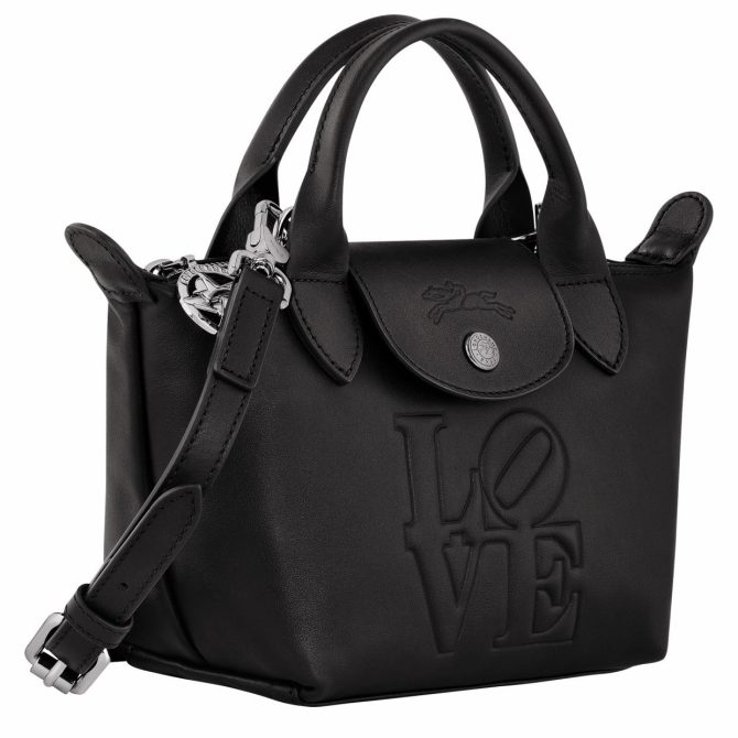 Men/Women Handbags | Longchamp Longchamp X Robert Indiana XS Handbag Black