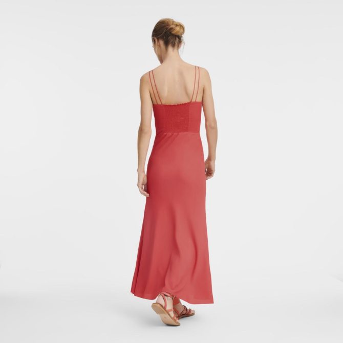 Women Dresses & Skirts | Longchamp Midi Dress Strawberry