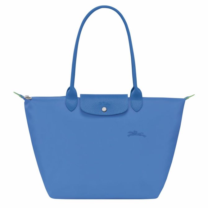 Women Shoulder Bags | Longchamp Le Pliage Green L Tote Bag Cornflower