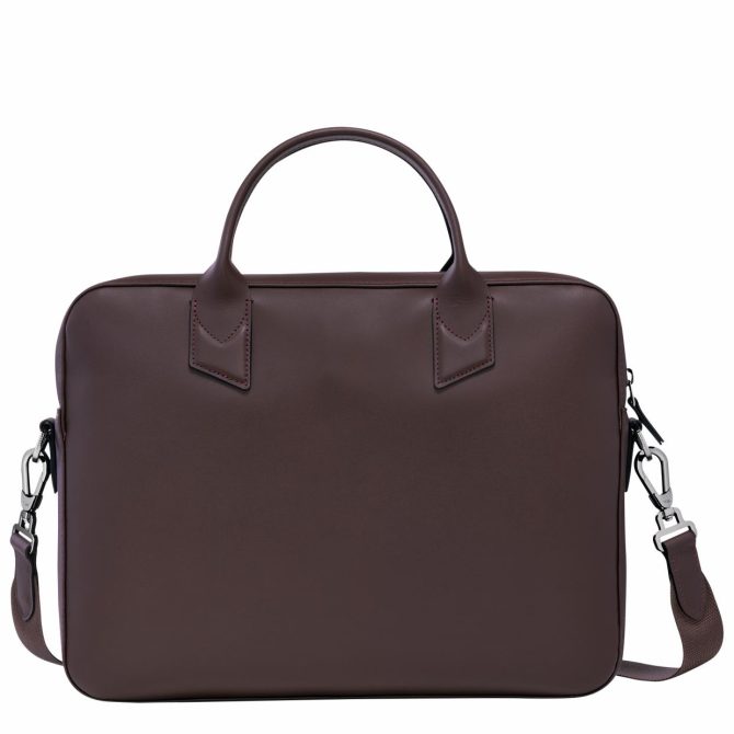 Men Briefcase | Longchamp Longchamp Sur Seine Briefcase Mocha