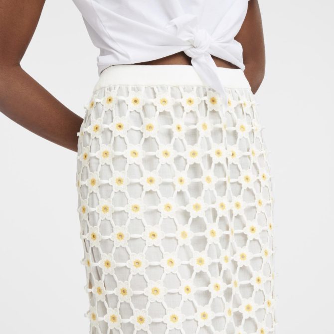 Women Dresses & Skirts | Longchamp Long Skirt White