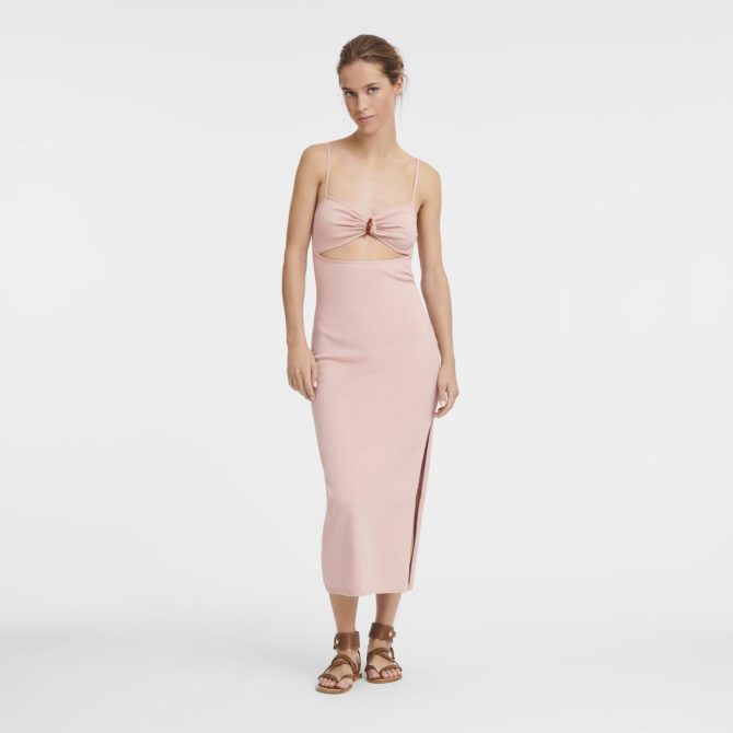 Women Dresses & Skirts | Longchamp Midi Dress Nude