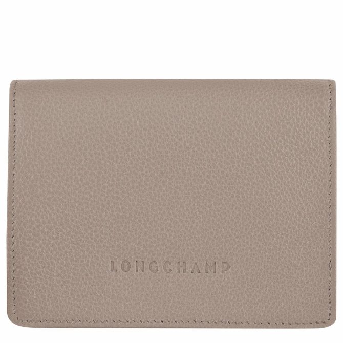 Women/Men Leather Wallets | Longchamp Le Foulonné Wallet Turtledove