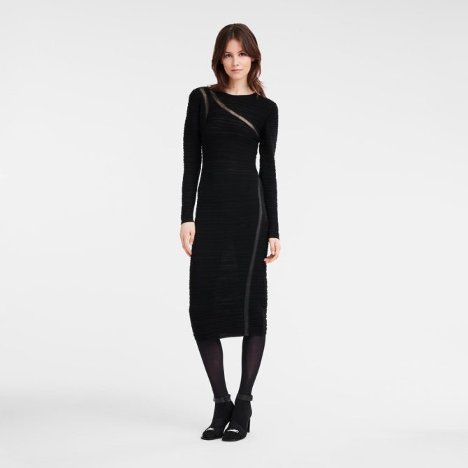 Women Dresses & Skirts | Longchamp Long Dress Black