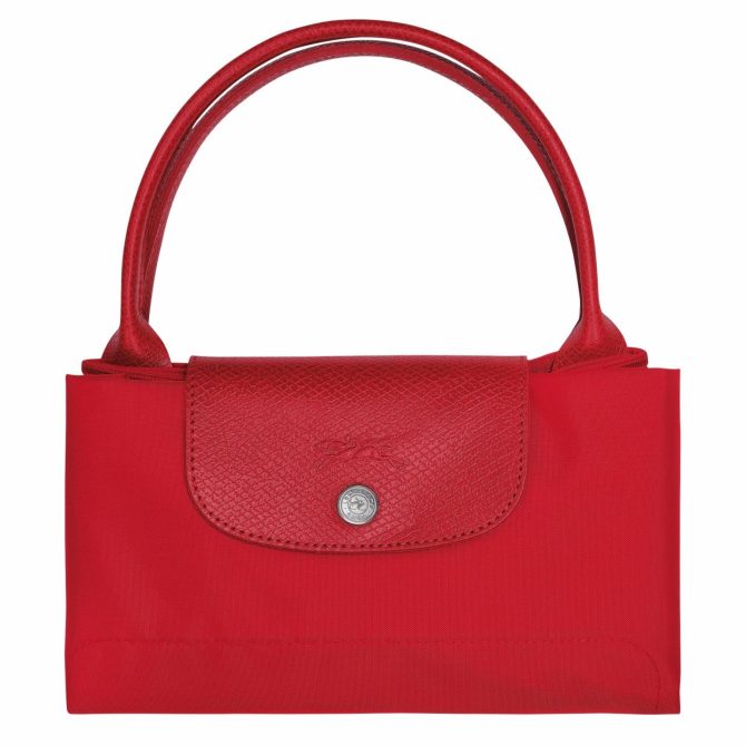 Women Handbags | Longchamp Le Pliage Green M Handbag Tomato