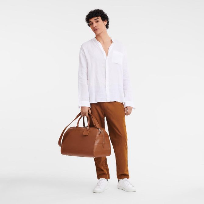 Women/Men Travel Bags | Longchamp Le Foulonné M Travel Bag Caramel