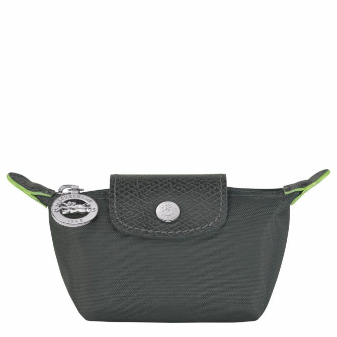 Women/Men Cardholders & Coin Purses | Longchamp Le Pliage Green Coin Purse Graphite