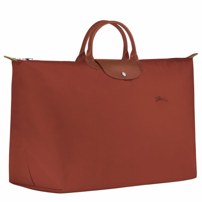 Women/Men Travel Bags | Longchamp Le Pliage Green M Travel Bag Chestnut