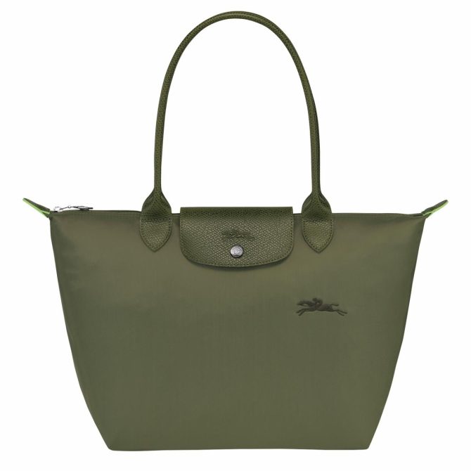 Women Shoulder Bags | Longchamp Le Pliage Green M Tote Bag Forest