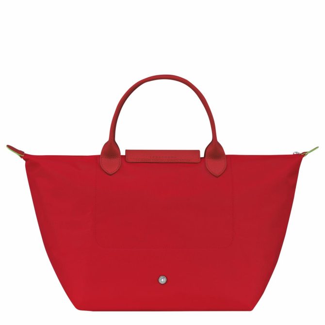 Women Handbags | Longchamp Le Pliage Green M Handbag Tomato