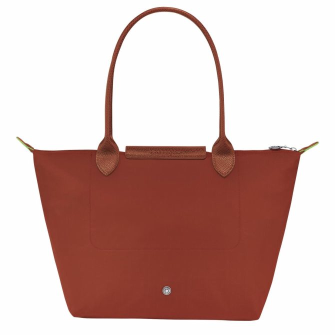 Women Shoulder Bags | Longchamp Le Pliage Green M Tote Bag Chestnut