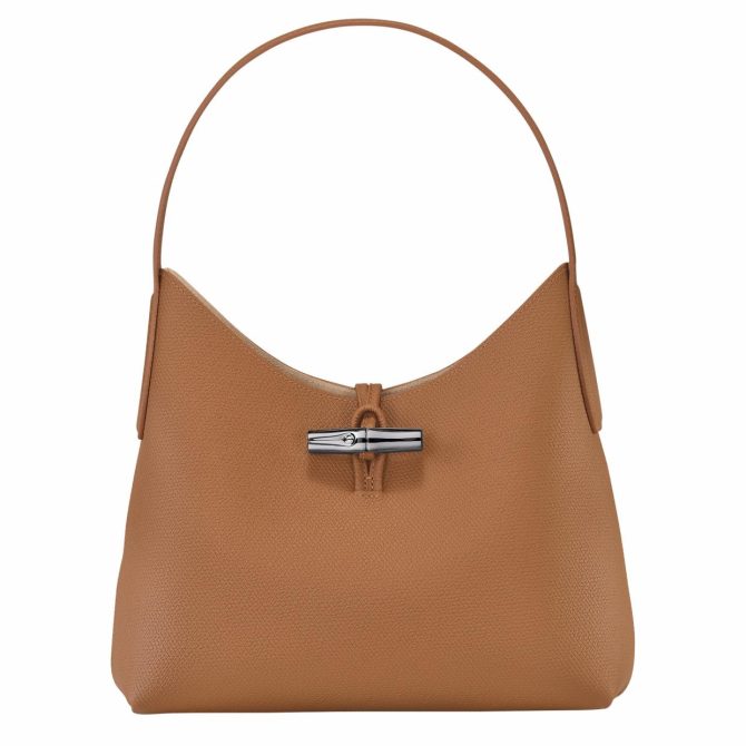 Women Shoulder Bags | Longchamp Le Roseau M Hobo Bag Natural