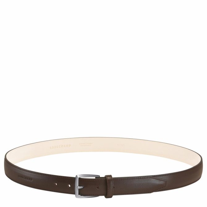 Men Belts | Longchamp Végétal Men's Belt Mocha