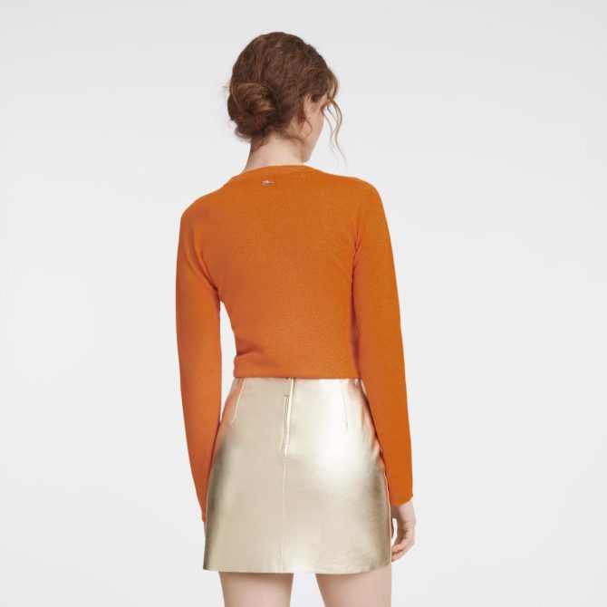 Women Knitwear | Longchamp Sweater Orange