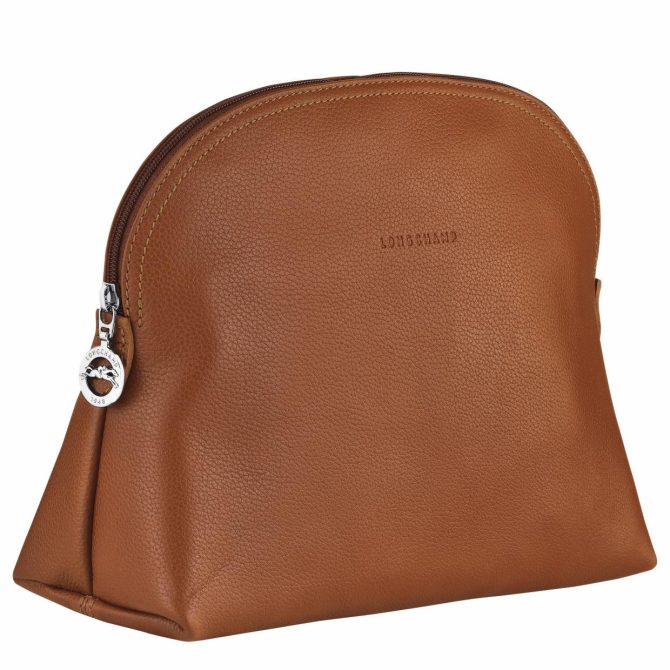 Women/Men Toiletry Bags | Longchamp Le Foulonné Toiletry Case Caramel