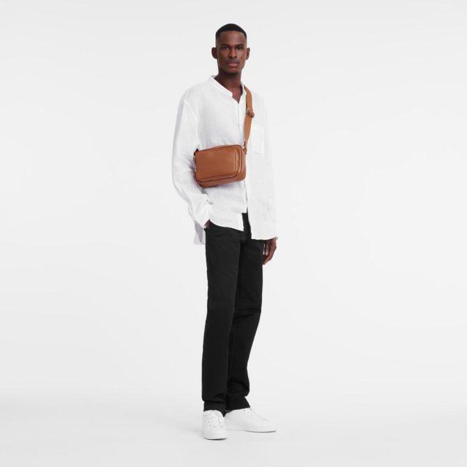 Men Crossbody Bags | Longchamp Le Foulonné S Camera Bag Caramel