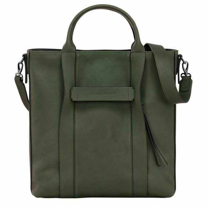 Men/Women Handbags | Longchamp Longchamp 3D L Tote Bag Khaki