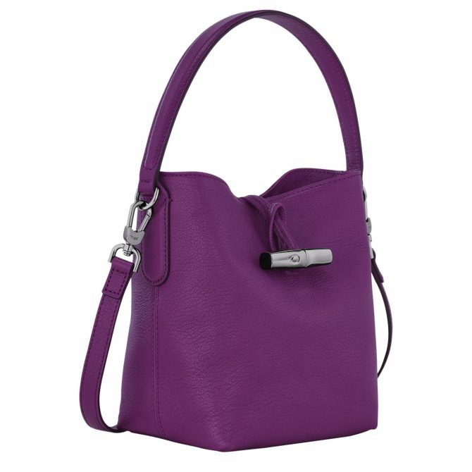 Women Crossbody Bags | Longchamp Le Roseau XS Bucket Bag Violet