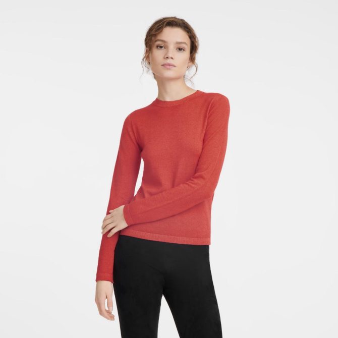 Women Knitwear | Longchamp Sweater Strawberry