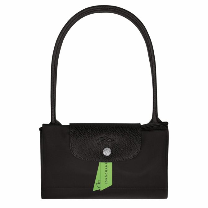 Women Shoulder Bags | Longchamp Le Pliage Green M Tote Bag Black