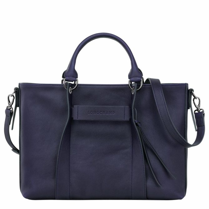 Women Handbags | Longchamp Longchamp 3D L Handbag Bilberry