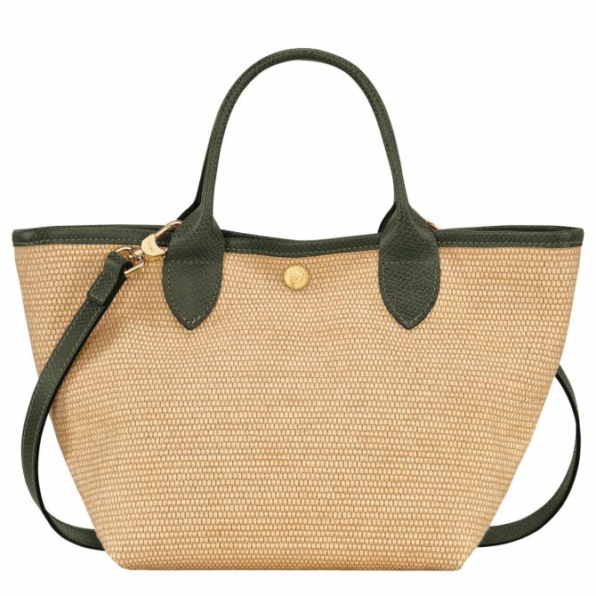 Women Handbags | Longchamp Le Panier Pliage S Basket Bag Khaki