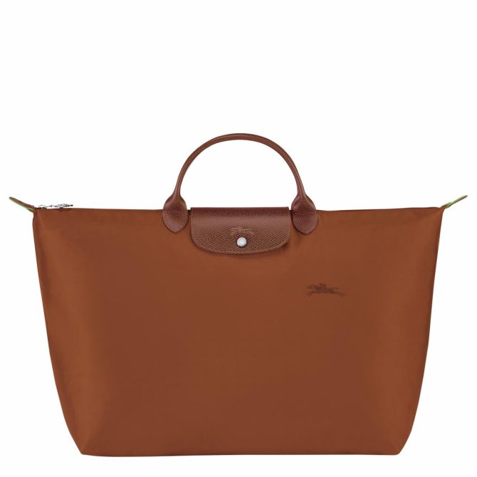 Women/Men Travel Bags | Longchamp Le Pliage Green S Travel Bag Cognac