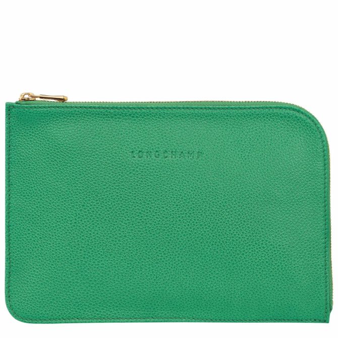 Women Pouches & Cases | Longchamp Le Foulonné Pouch Green