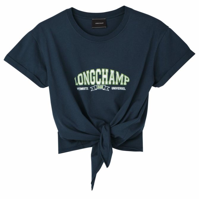 Women Tops & Blouses | Longchamp Tied T-shirt Navy