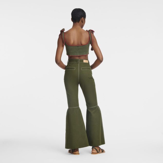 Women Trousers & Shorts | Longchamp Trousers Khaki