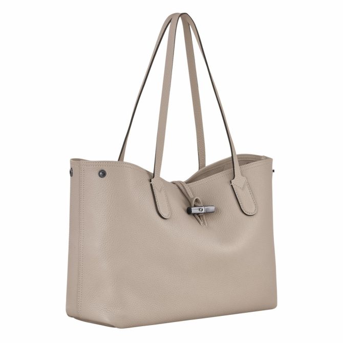 Women Shoulder Bags | Longchamp Le Roseau Essential L Tote Bag Clay