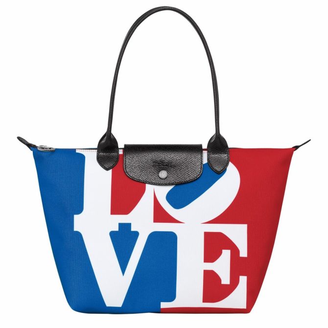 Women Shoulder Bags | Longchamp Longchamp X Robert Indiana M Tote Bag White