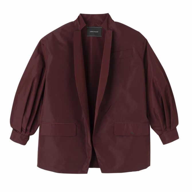 Women Coats & Jackets | Longchamp Kimono Jacket Burgundy