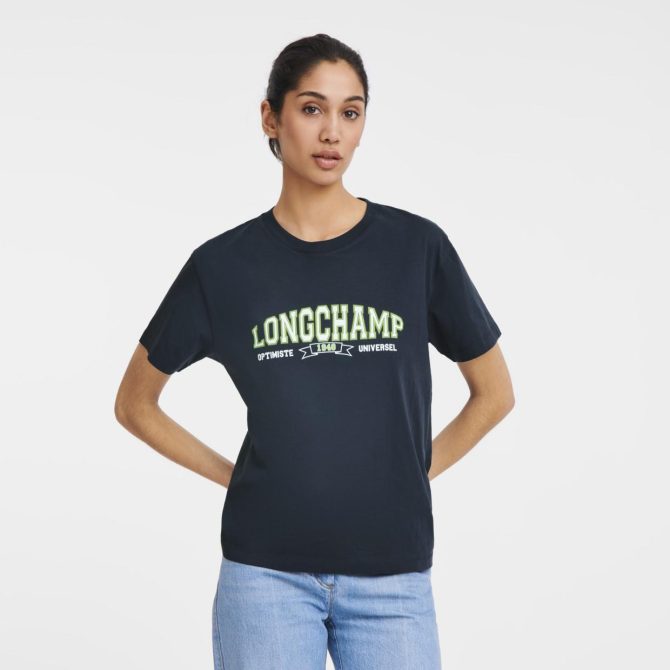 Women Tops & Blouses | Longchamp T-shirt Navy