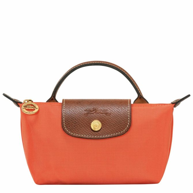 Men/Women Pouches & Cases | Longchamp Le Pliage Original Pouch With Handle Orange