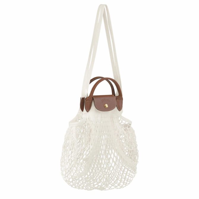 Women Handbags | Longchamp Le Pliage Filet L Mesh Bag Ecru