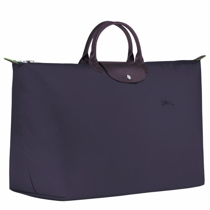 Women/Men Travel Bags | Longchamp Le Pliage Green M Travel Bag Bilberry