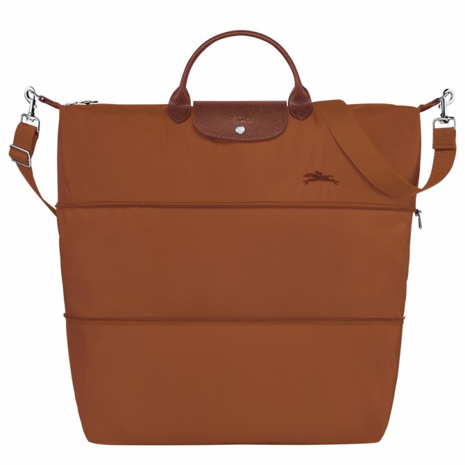 Women/Men Travel Bags | Longchamp Le Pliage Green Travel Bag Expandable Cognac