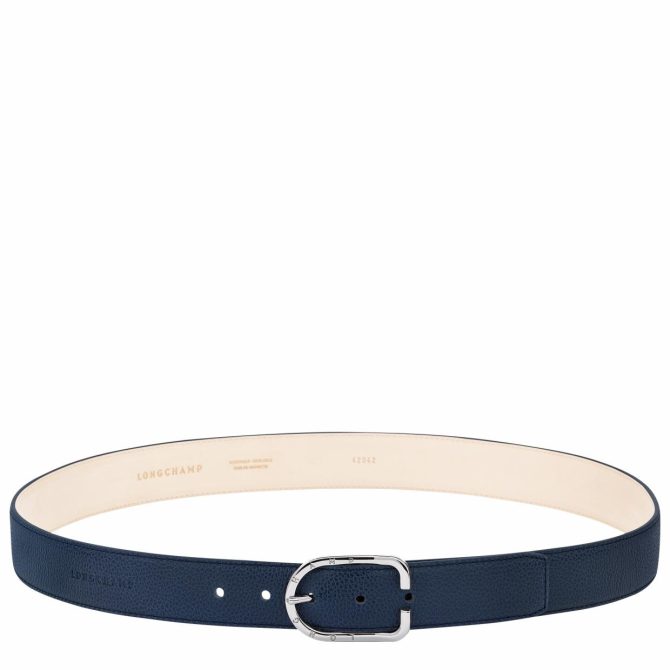 Men Belts | Longchamp Le Foulonné Men's Belt Navy