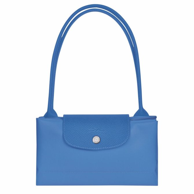 Women Shoulder Bags | Longchamp Le Pliage Green M Tote Bag Cornflower