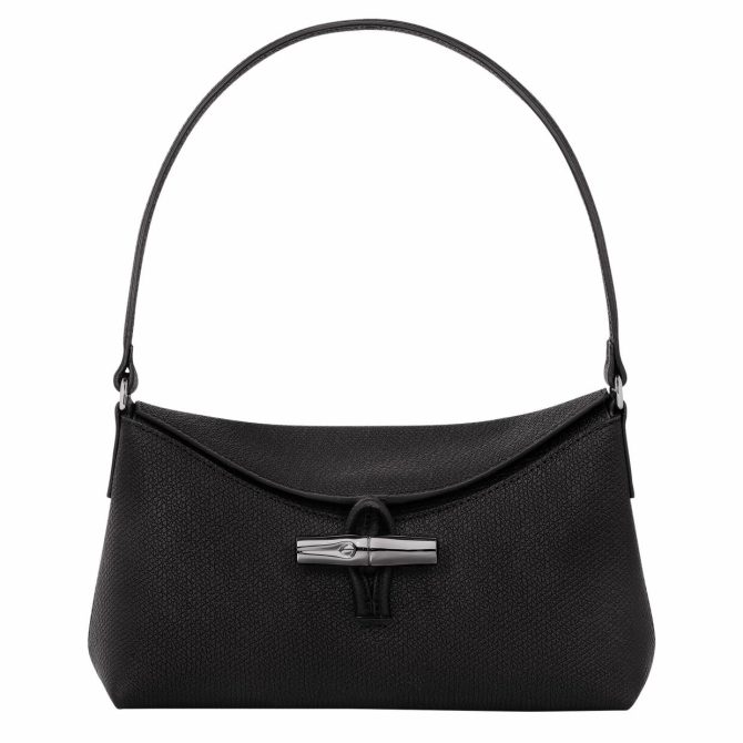 Women Shoulder Bags | Longchamp Le Roseau S Hobo Bag Black