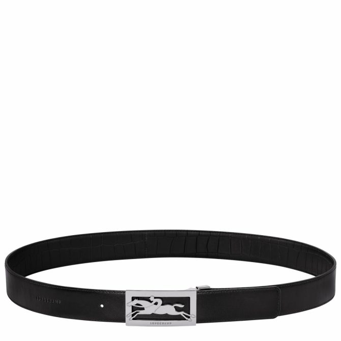 Men Belts | Longchamp Delta Box Black