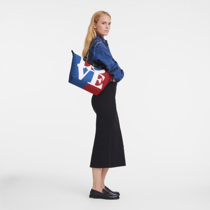 Women Shoulder Bags | Longchamp Longchamp X Robert Indiana M Tote Bag White