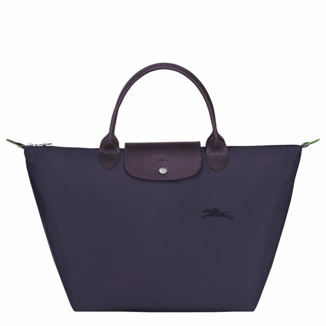 Women Handbags | Longchamp Le Pliage Green M Handbag Bilberry