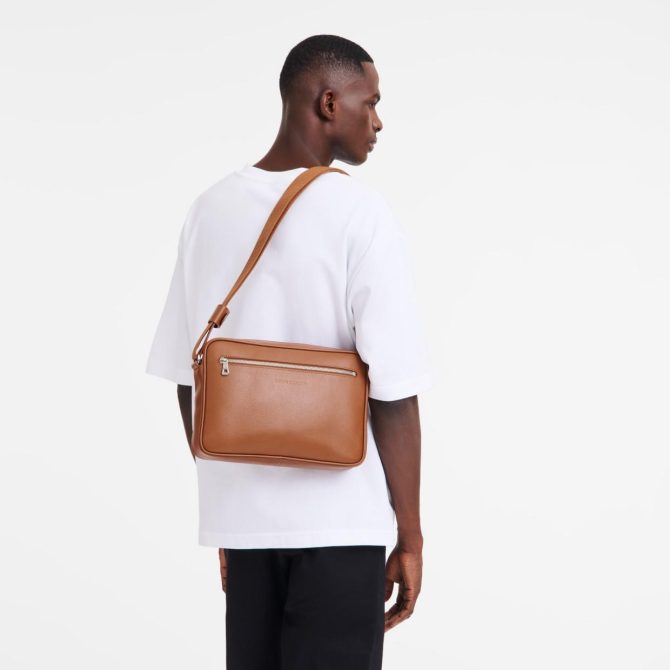 Men Crossbody Bags | Longchamp Le Foulonné M Camera Bag Caramel